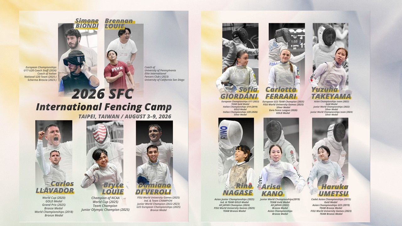 Starry Club's SFC International Training Camp 2026 August Foil line up. Source: Starry Fencing Club / News Desk Asia file photo 